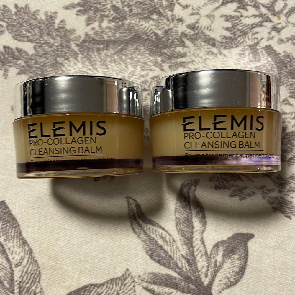 Lot of 2 Elemis Pro Collagen Cleansing Balm .7 oz 20 g Travel Size NEW